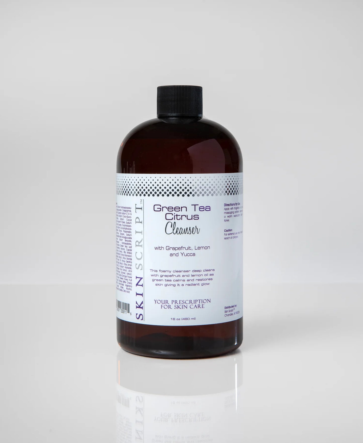 Skin Script Green Tea Citrus Cleanser 16oz