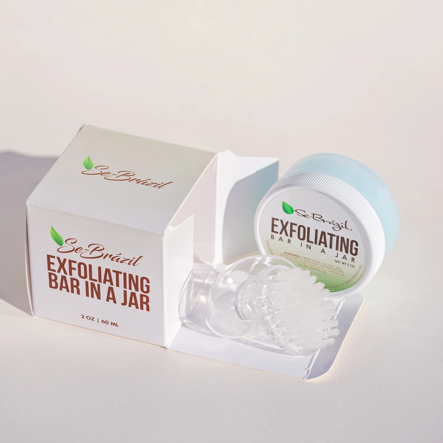 Se-Brazil Exfoliating Bar in a Jar / Exfoliating Brush